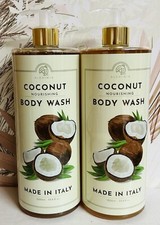  2-Pk ALCHIMIA  COCONUT OIL Natural NOURISHING BODY WASH 1000ml MADE IN ITALY