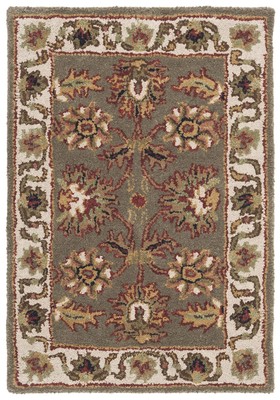 Classic Collection 2' x 3' Celadon / Ivory CL359B Handmade Traditional Orient...