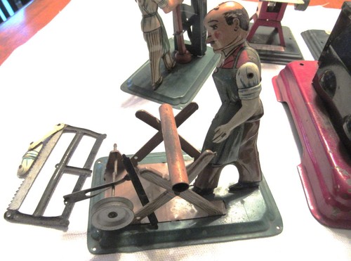 ANTIQUE TOY STEAM ENGINE & 7 MACHINES US ZONE GERMANY - Picture 11 of 17