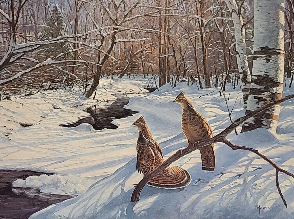NEW Ruffed Grouse Print by David Maass - Hunting - Cabin - Lodge - Sportsman