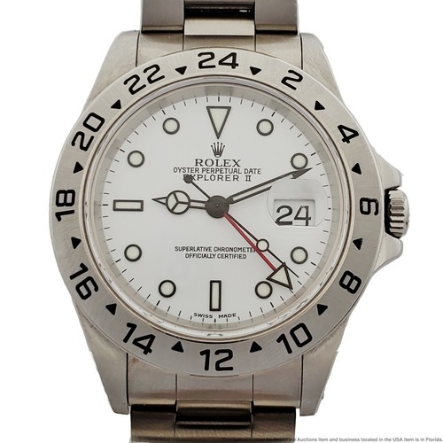 Awesome Rolex Explorer II 16570 Oyster Perpetual Date Mens Watch Box Papers