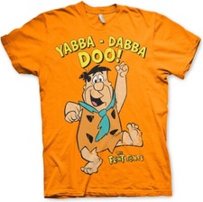 Image of The Flintstones Yabba-Dabba-Doo T-Shirt Orange