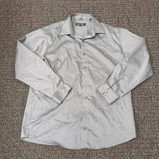 Kenneth Cole Reaction L/S Shirt Mens Sz L 16 32-33 Button Wrinkle Free FLAW