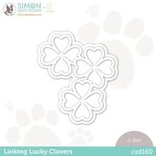 Simon Says Stamp LINKING LUCKY CLOVERS Wafer Dies by CZ Design, New