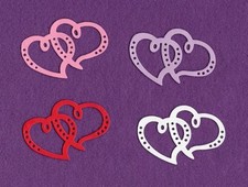 HEARTS  2 die cuts scrapbook cards