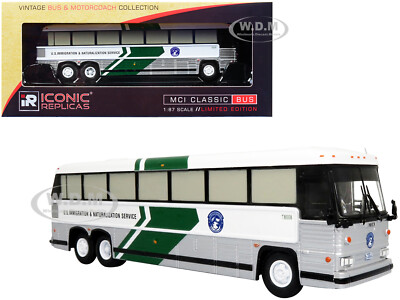 MCI MC-12 BUS US IMMIGRATION NATURALIZATION SERVICE 1/87 ICONIC REPLICAS 87-0343