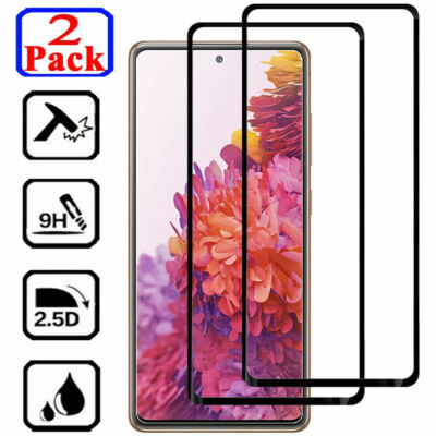 2Pcs Full Coverage Tempered Glass Screen Protector For Samsung
