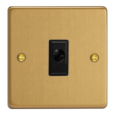 Varilight XDEFOB.BB Essential Messing gebürstet 1 Gang 16A Flex Steckdose Platte