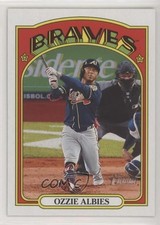2021 Topps Heritage High Number Action Image Variation SP Ozzie Albies #558 8k4