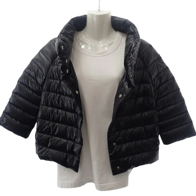 HERNO Iconico Sofia Puffer Jacket Black Nylon Siz… - image 3