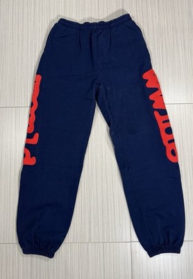 SP5DER Beluga Sweatpants Navy Blue Red Size L