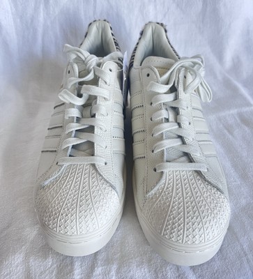 Adidas Superstar Bold Zebra Heel Pony Hair Women s 9.5 White Shoes FV3468 NIB