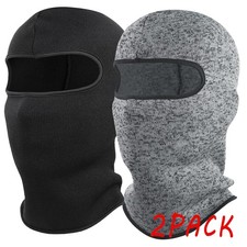 2Pcs Ski Mask Fleece Thermal Winter Tactical Windproof Motorcycle Full Face Mask