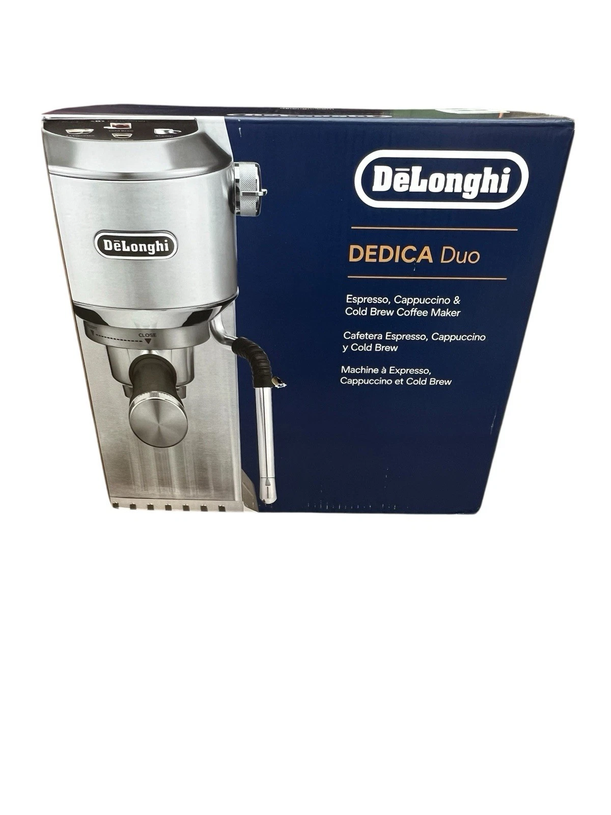 DeLonghi Dedica Duo EC890M Espresso Machine Cold Brew Coffee Maker New In Box