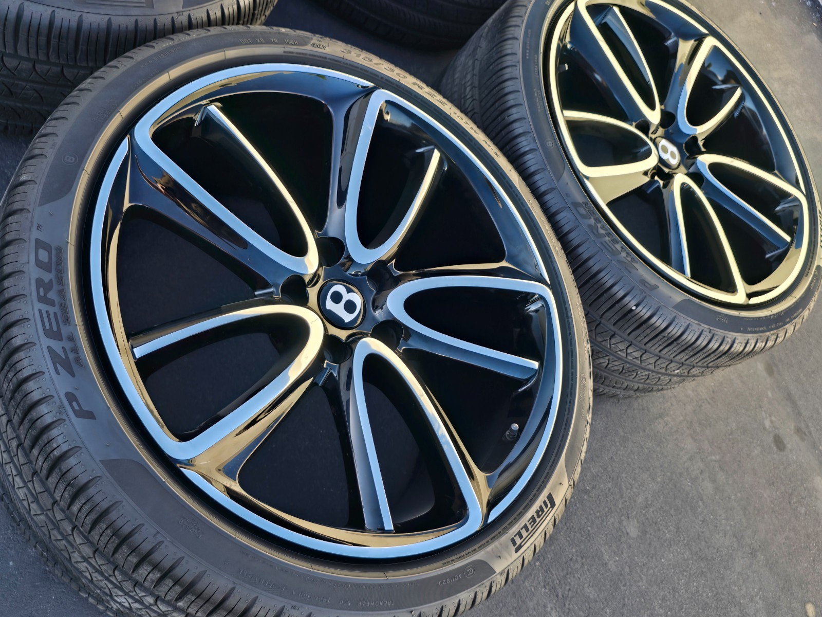 RARE 22" Bentley Continental GT GTC / Flying Spur SPEED OEM factory wheels black