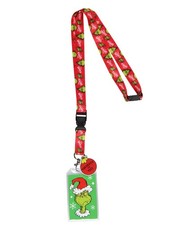 The Grinch Lanyard Badge Holder with Card One Size, Naughty Or Nice