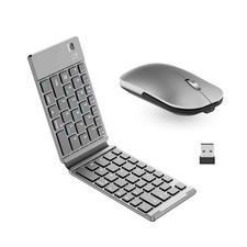 Foldable Keyboard and Mouse Combo,Bluetooth Keyboard and Mouse Combo for iPad...