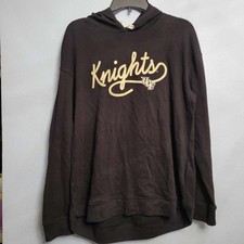 UCF Knights CHAMPION Hoodie Black Gold Script Embroidered Logo Women's MED