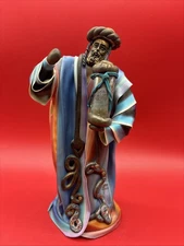 Original Fimo-Brass Hand Made Designed by Bezalel's Artist Jerusalem Statue-9”