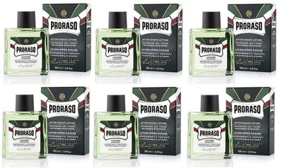 6x Proraso After Shave Lozione Tonic Rasierwasser 100ml Kölner Wasser Cologne