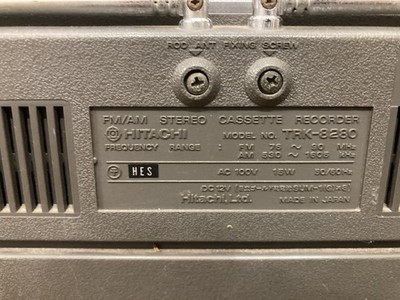 Vintage Hitachi TRK-8280 Boombox Radio Cassette Recorder Japan