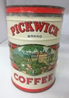 VINTAGE  PICKWICK BRAND COFFEE TIN ADVERTISING COLLECTIBLE  594-
