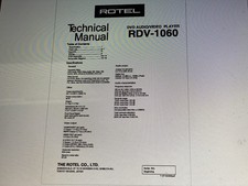 Rotel Rdv-1060 Service  Manual Digital