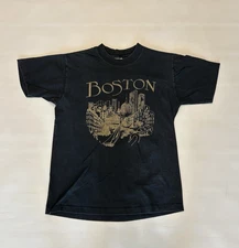 VTG Screen Stars Best BOSTON Landmarks Single Stitch USA 50/50 Medium T-Shirt