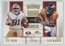 2017 Panini Contenders Round Numbers Gold 75/99 Isaiah McKenzie Trent Taylor 4l3