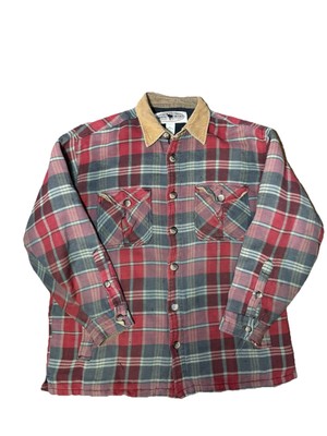 Vintage Moose Creek corduroy collar flannel jacket, polyester lined