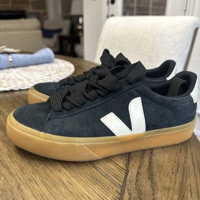 VEJA CAMPO BOLD SUEDE BLACK PIERRE SNEAKERS WOMEN S EURO SZ 38/ US SZ 7