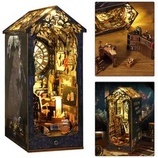 DIY Book Nook Kit, 3D Wooden Puzzle DIY Miniature House Kit for Booknook Shel...
