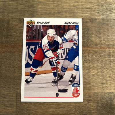 1991-92 Upper Deck Hockey Brett Hull #33 HOF NHL St Louis Blues H2