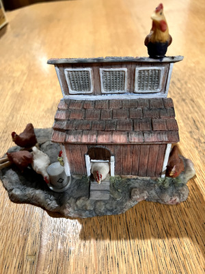 Foil the Fox! Lowell Davis ''Eyes Bigger Than His Stomach'' Schmid coop figurine