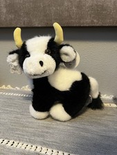 vintage Russ Berrie "Moo Moo" plush cow stuffed animal toy WORKS 
