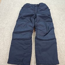 Lands End Kids Grow A Long Navy Blue Ski Snow Pants Size 7 Adjustable