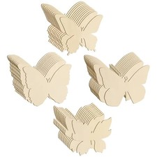 48Pcs Durable Wood Butterfly Cutouts for DIY Crafts Painting Projects