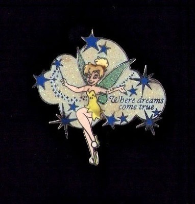 Disney Parks Trading Pin Tinkerbell Pixie Dust ''Where Dreams