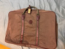 1980s Vintage Polo Ralph Lauren Brown Duffle Bag with Leather Trim