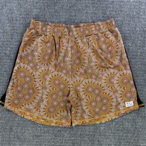 RVCA ANP Kelsey Brookes Mandala Shorts Men Medium Compression Liner Orange Black