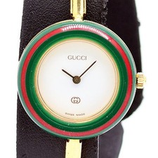 Box/Replacement Bezel 11 Gucci Change Bezel 1100 L QZ White Dial Bangle Watch Wo