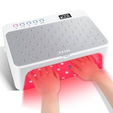 Professional UV Nail Lamp - Luxury Cordless UV Light for Nails with Red Light...