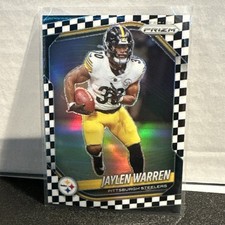 2025 Panini Prizm Jaylen Warren Black and White Checkerboard