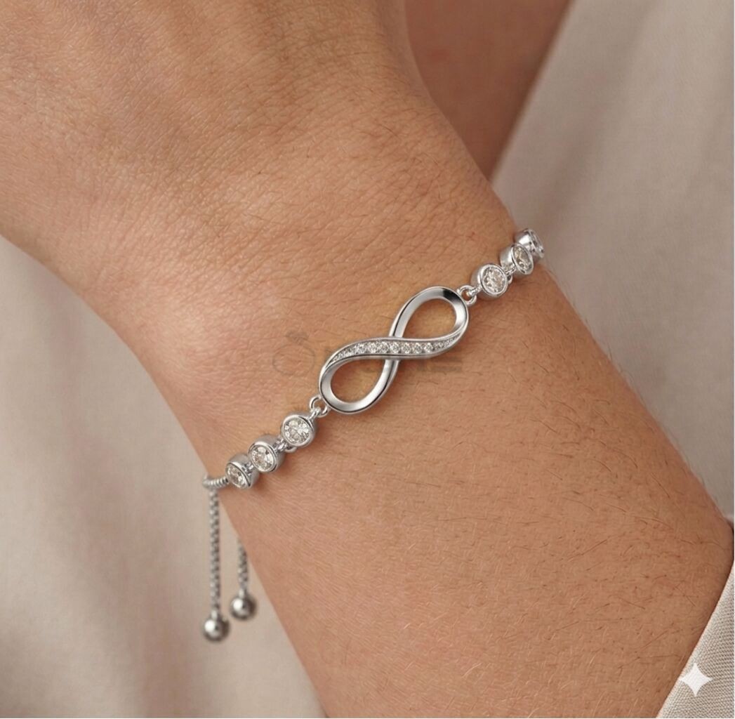 OFURE Silver Crystal Bracelet