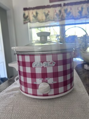 Pioneer Woman Red & White Checkered 1.5 Quart Slow Cooker Crock Pot Works Great