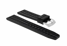 22MM RUBBER DIVER WATCH BAND STRAP FOR BREITLING NAVITIMER PILOT CHRONOMAT BLACK