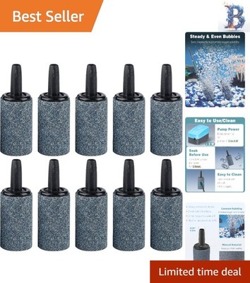 10-Pack 1-Inch Mineral Air Stones - Perfect for Nano Air Pumps and Small Tanks