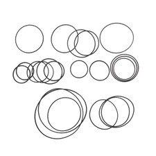1mm Rubber Belt for CDROM, DVD Drive, Tape Recorders - 20pcs 35-65mm