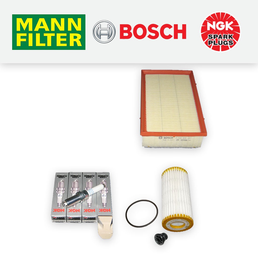SERVICE KIT for AUDI A3 8V 1.8 2.0 TFSI OIL AIR FILTERS PLUGS (2012-2020)