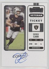 2022 Contenders Veteran Ticket 2023 Panini Update Derek Carr #CTA-DCA Auto 0bk4